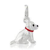Sterling silver labrador pup side angle